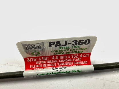 (5) AGS PAJ-360 Poly-Armour PVF Coated Steel Brake Lines, 60'' Long, 3/16'' Dia