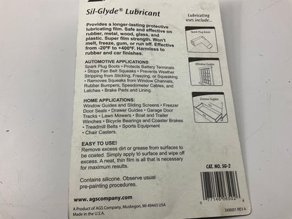 (5) AGS SG-2 Sil-Glyde Multi-Purpose All-Weather Lubricating Compound 1.5 Oz
