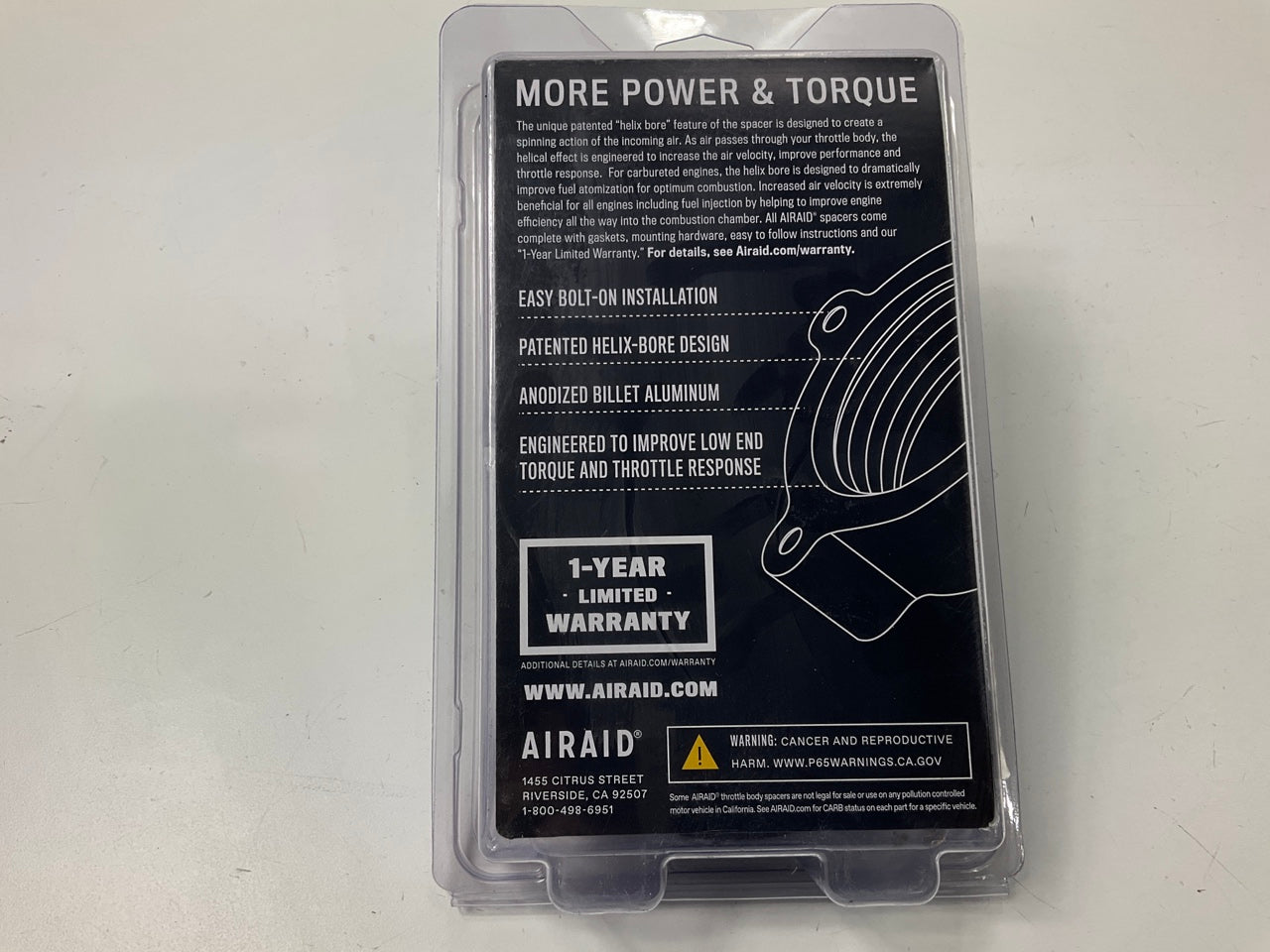 Airaid 200-630-1  PowerAid Throttle Body Spacer 08-12 GM Chevy 3.0L 3.6L V6 DOHC