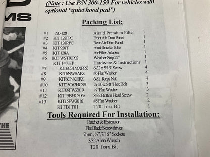 Airaid 300-147 CAI Cold Air Intake System Airbox For 2003-2004 Ram 5.9L DIESEL