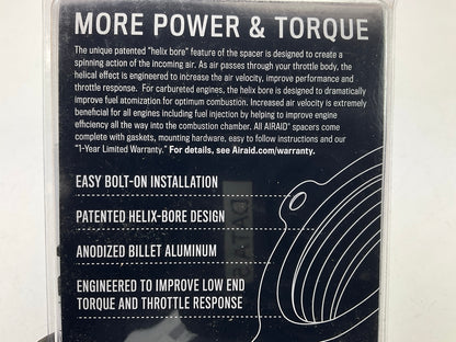 Airaid 300-626 Performance Throttle Body Spacer For 08-12 Dodge Ram 1500 4.7L V8