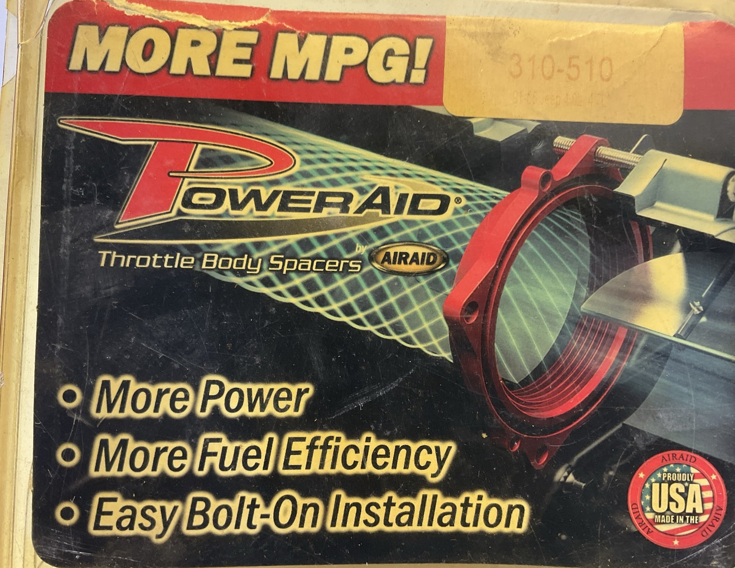 MISSING GASKETS - Airaid 310-510 PowerAid Throttle Body Spacer 1991-06 Wrangler