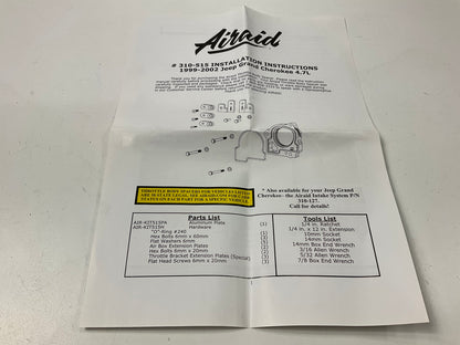 Airaid 310-515 Performance Throttle Body Spacer For 1999-02 Grand Cherokee 4.7L