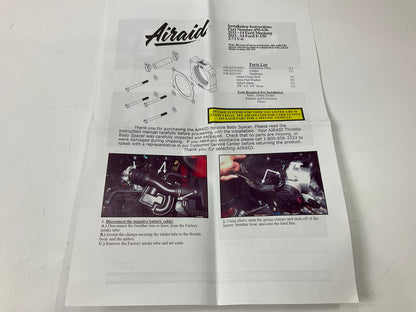 Airaid 450-636 Performance Throttle Body Spacer For 2011-2014 Ford F-150 3.7L V6