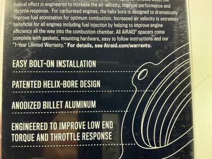Airaid 450-638 Performance Throttle Body Spacer Kit - 2011-2018 Ford F-150 5.0L