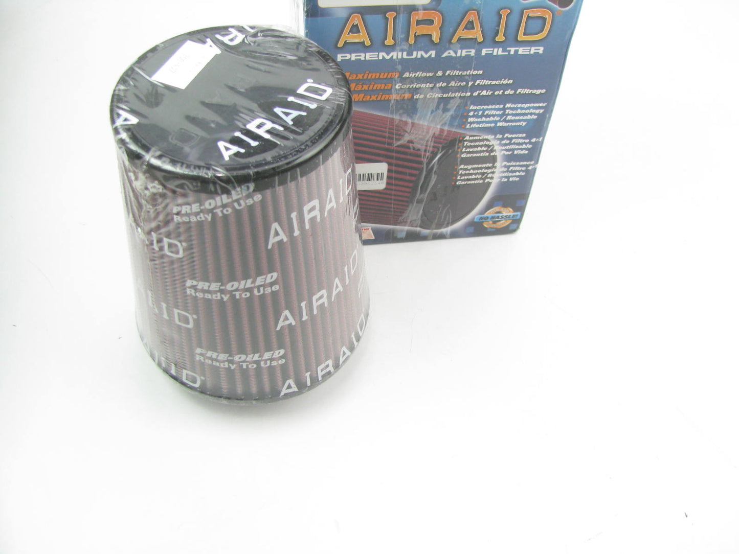 AIRAID 700-457 Universal High-Flow Air Filter 7'' Tall Cone 3.5'' Inlet