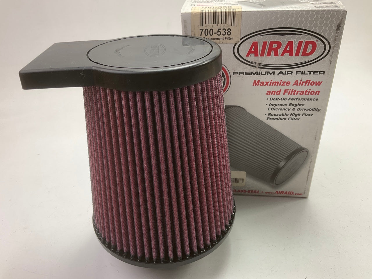 Airaid 700-538 CAI Cold Air Intake Air Filter 3'' Flange X 7.25''H X 6.031''B