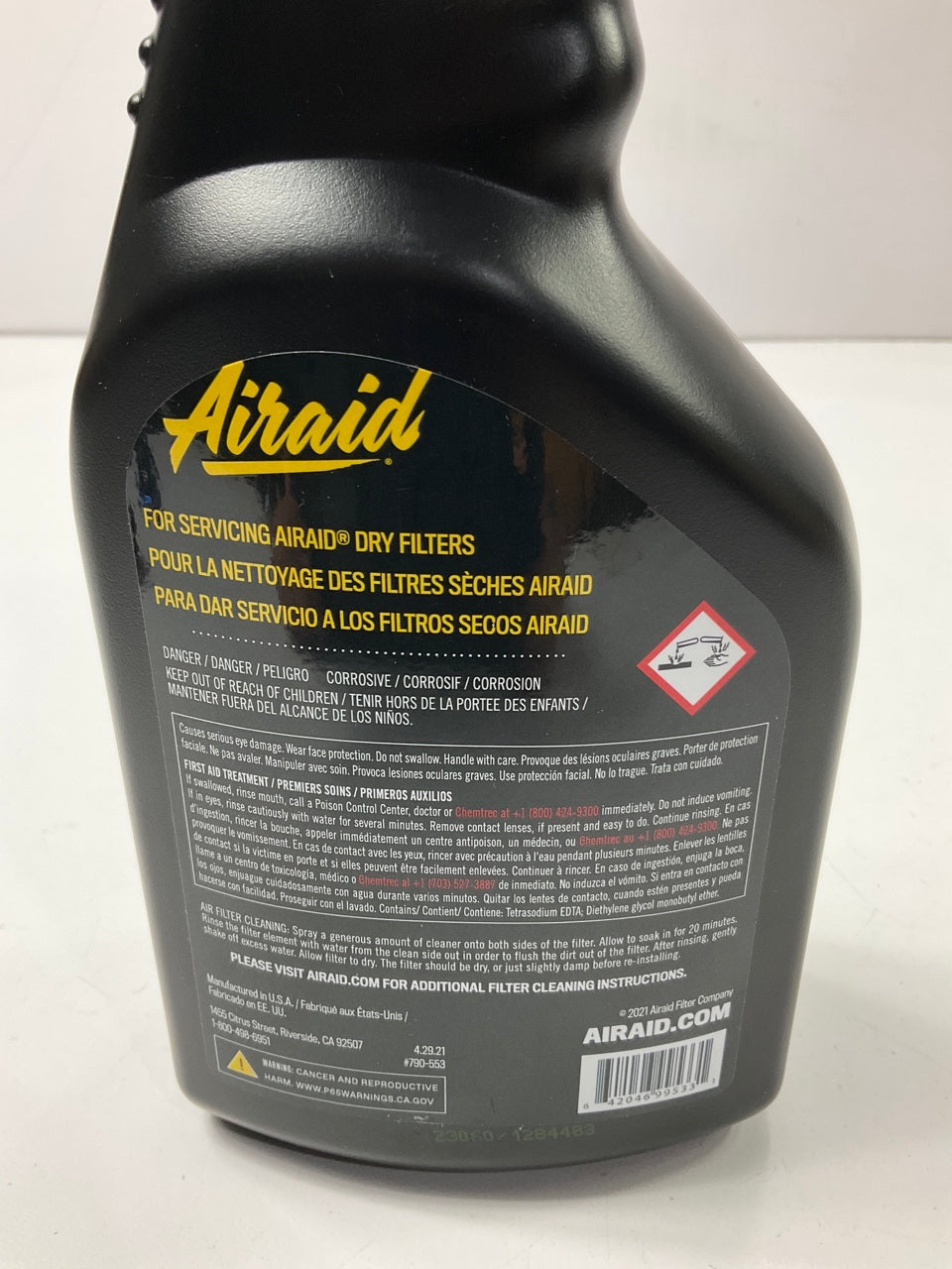Airaid 790-553 Air Filter SYNTHAMAX Dry Air Filter Cleaning Solution 32oz Bottle