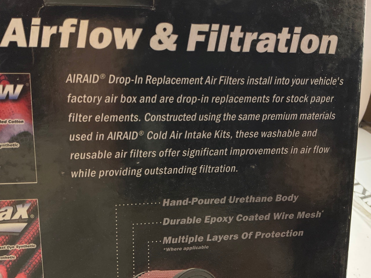 Airaid 850-496 Direct Fit Replacement High-Flow Performance Air Filter