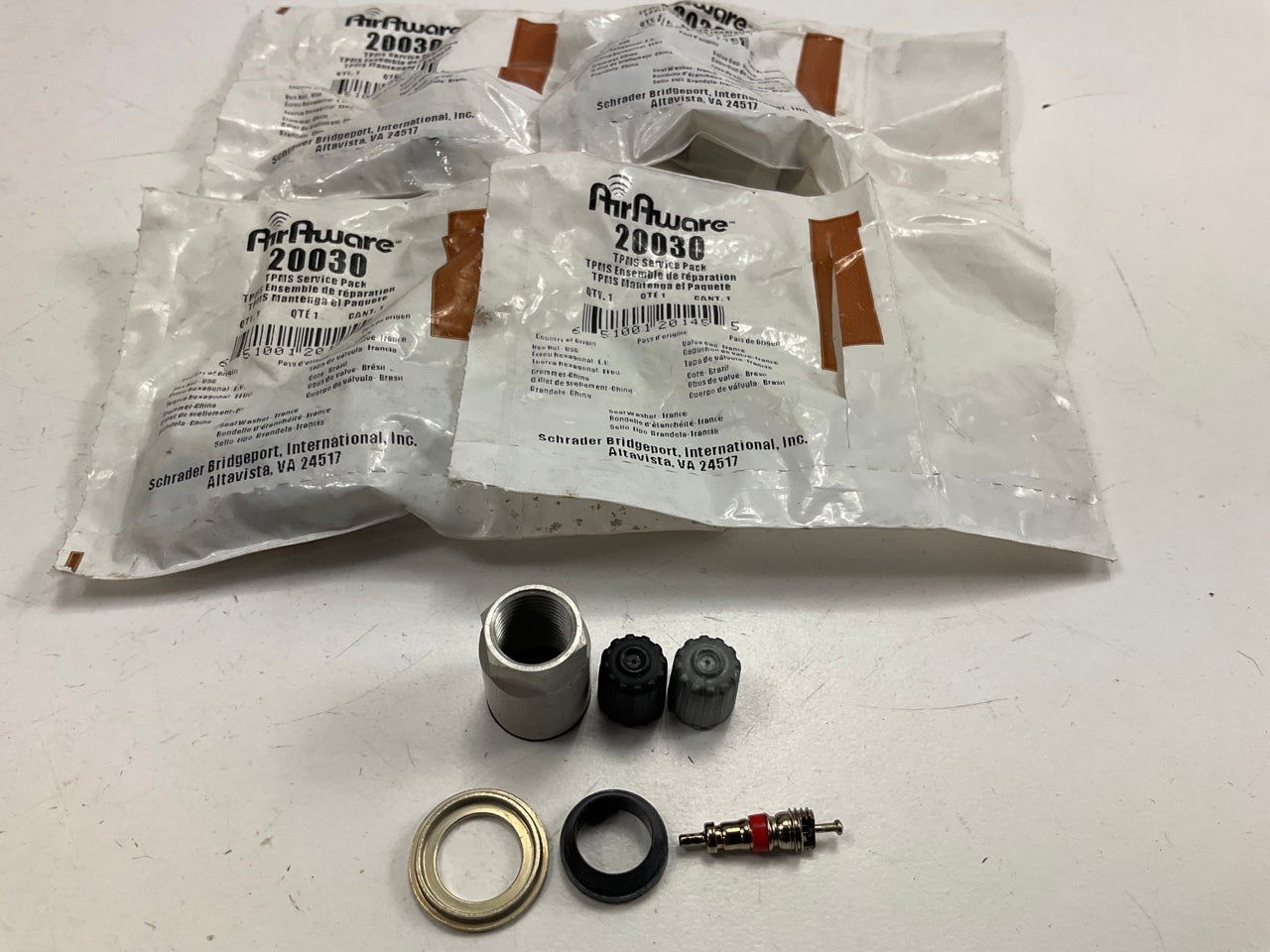 (4) Airaware 20030 TPMS Tire Pressure Monitor Sensor Service Kits W/ Valve Core