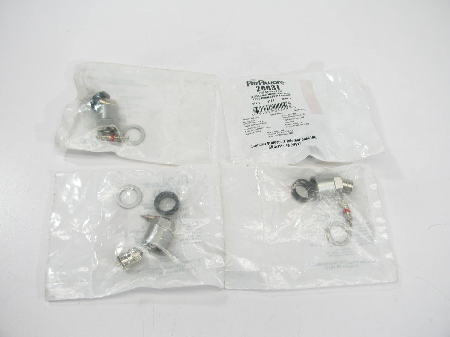 (4) Airaware 20031 TPMS Tire Pressure Monitor Sensor Service Kit