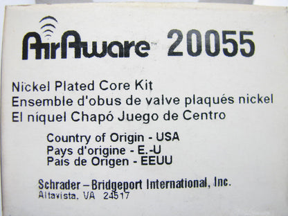 (100) Schrader AIRAWARE 20055 TPMS Nickel Plated Valve Cores - Pack Of 100 Pcs