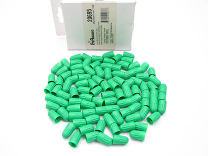 (100) Airaware 20695 TPMS Long Green Plastic Seal Valve Caps - Pack Of 100