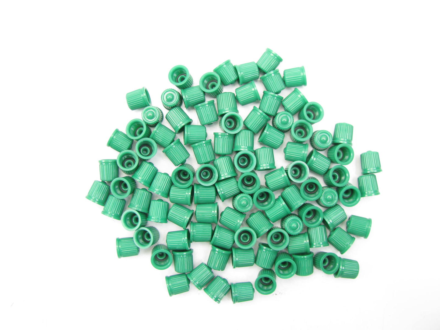 (100) Airaware 20795 TPMS Green Plastic Seal Valve Caps - 1 Pack Of 100