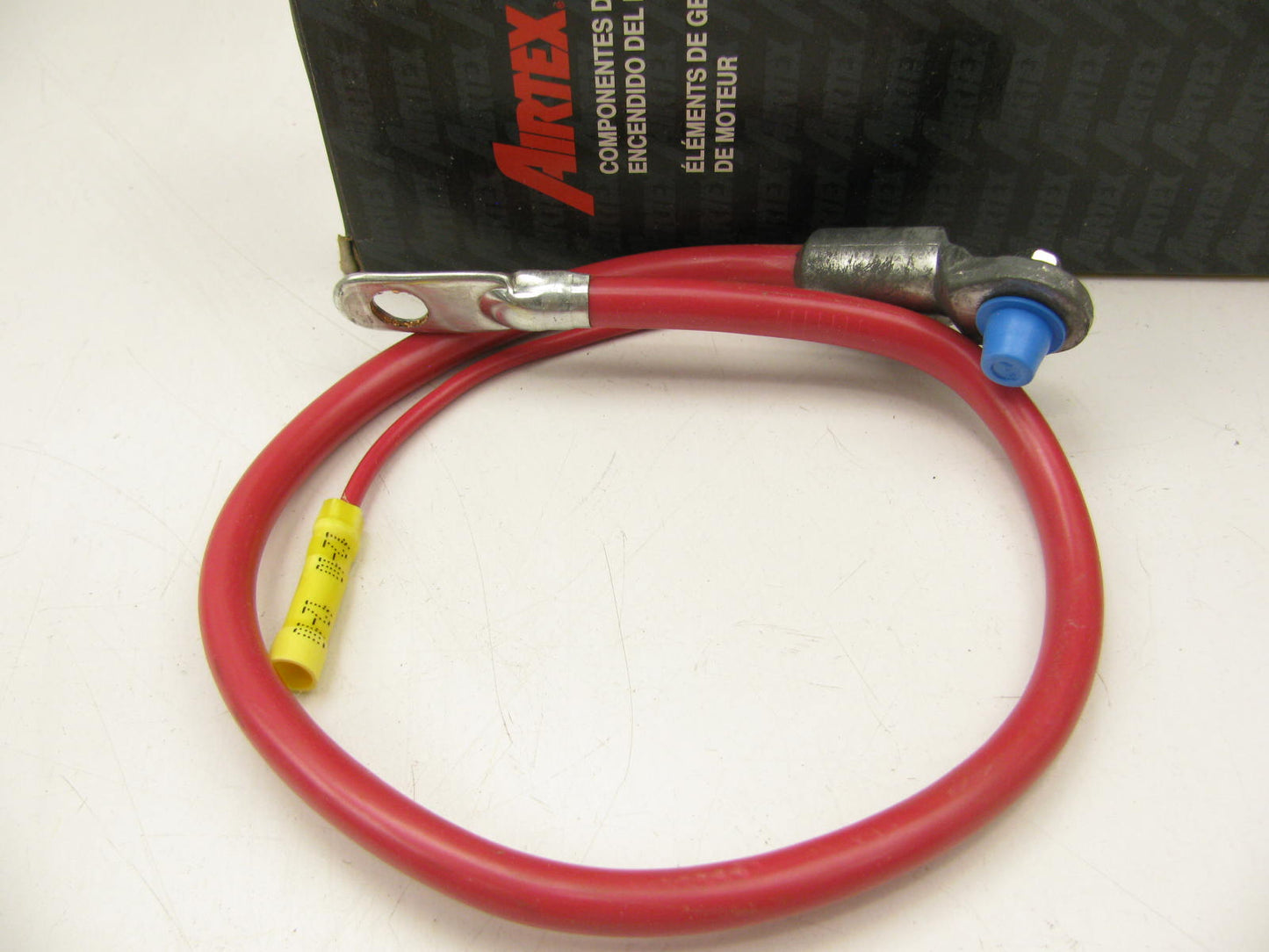 Airtex 1J1205R Engine Battery Cable, 4 Gauge, Red, 21'' Long W/ 1 Lead