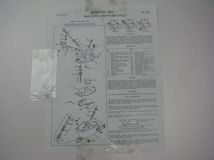 Airtex 2G1117 Carburetor Rebuild Kit For Marvel Schebler Industrial 1-BBL TSX