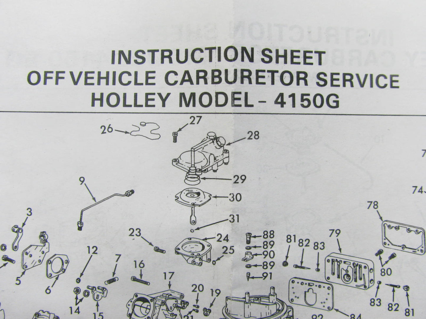 Airtex 2G1290 Carburetor Rebuild Kit 1979-1989 GMC 4-BBL Holley 4150G 4150E