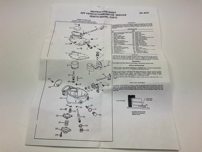 Airtex 2G1511 Carburetor Rebuild Kit For ALLIS-CHALMERS G153, G230 Zenith Z267L