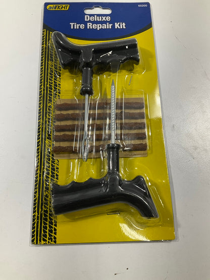 Airtight 60200 9-Piece Deluxe Tire Repair Reamer Plug Kit Car Truck Pistol Grip