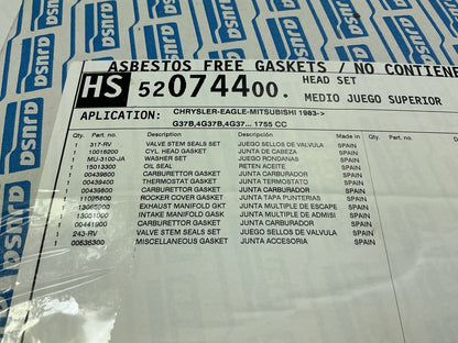 Ajusa HS52074400 Cylinder Head Gasket Set For 1990-1994 Mitsubishi Eclipse 1.8L