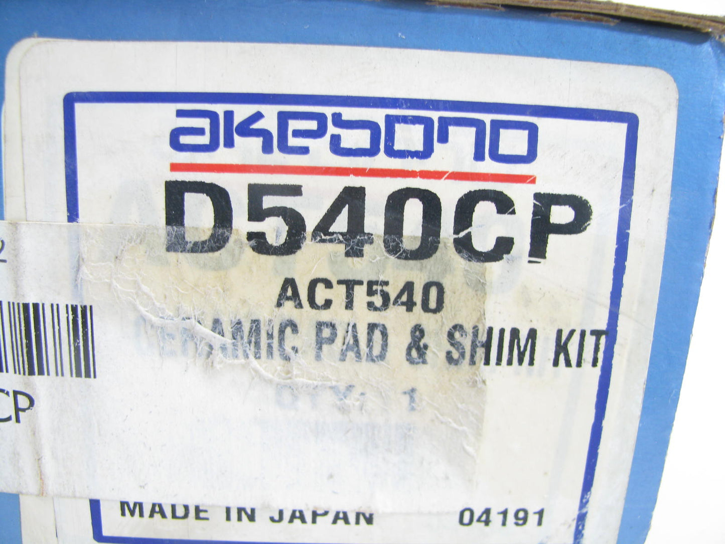 Akebono D540CP Ceramic REAR Disc Brake Pad Set
