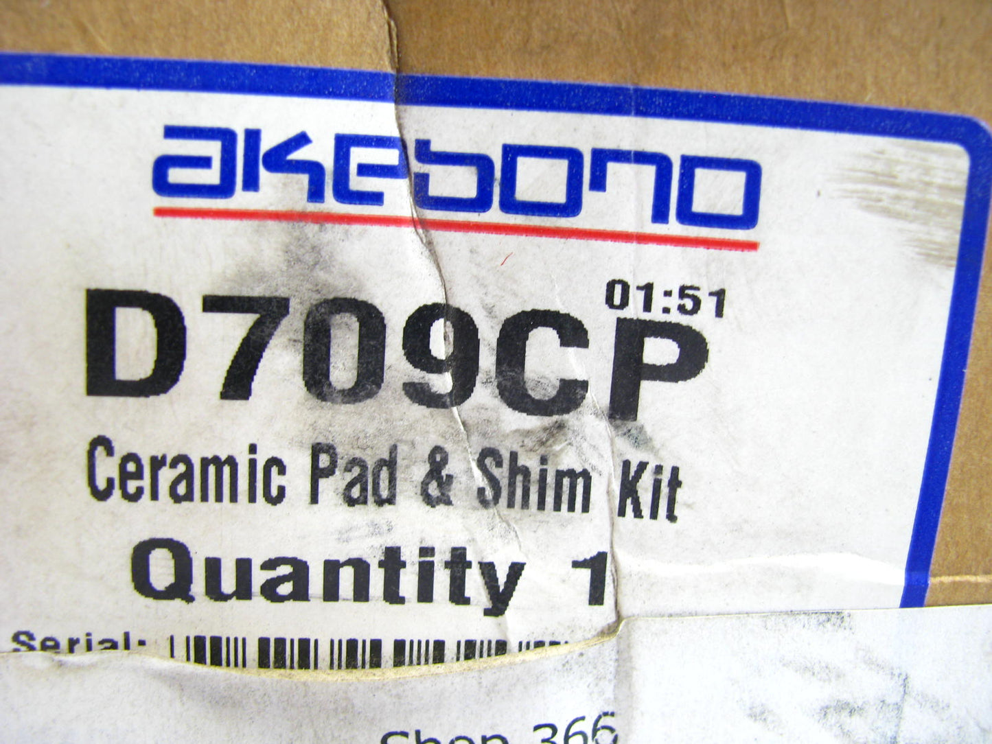 Akebono D709CP Rear Disc Brake Pads - Ceramic