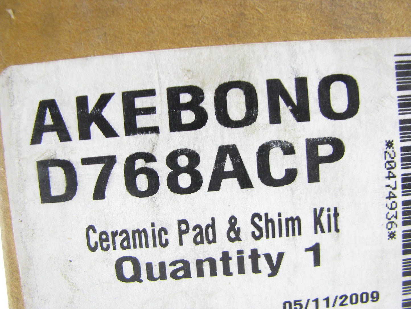Akebono D768ACP Front Brake Pads Ceramic