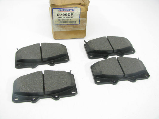 Akebono D799CP Front Ceramic Brake Pads For 1999-2004 Toyota Tacoma 4WD 6-LUG