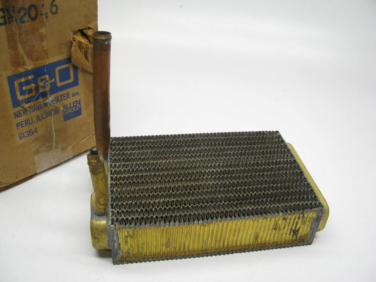 G&O GM2046 Heater Core For 1969-1974 GM Cars, Vintage Copper / Brass Style