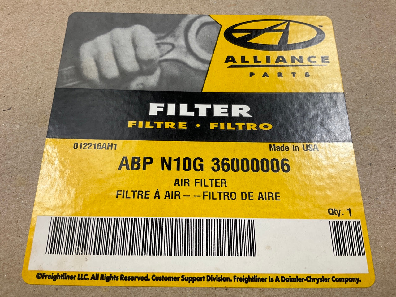 Alliance ABP-N10G-36000006 Cabin Air Filter