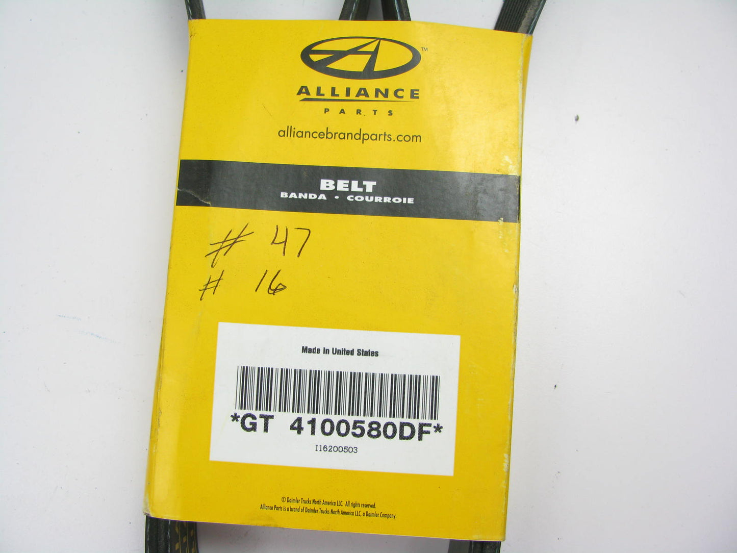 Alliance GT4100580DF Serpentine Belt - 1.367'' X 58.50'' - 10 Ribs