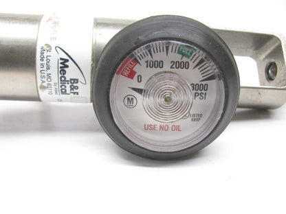 Used- B&F #21017  Oxygen Regulator 0-15 Lpm Hose Barb Fitting
