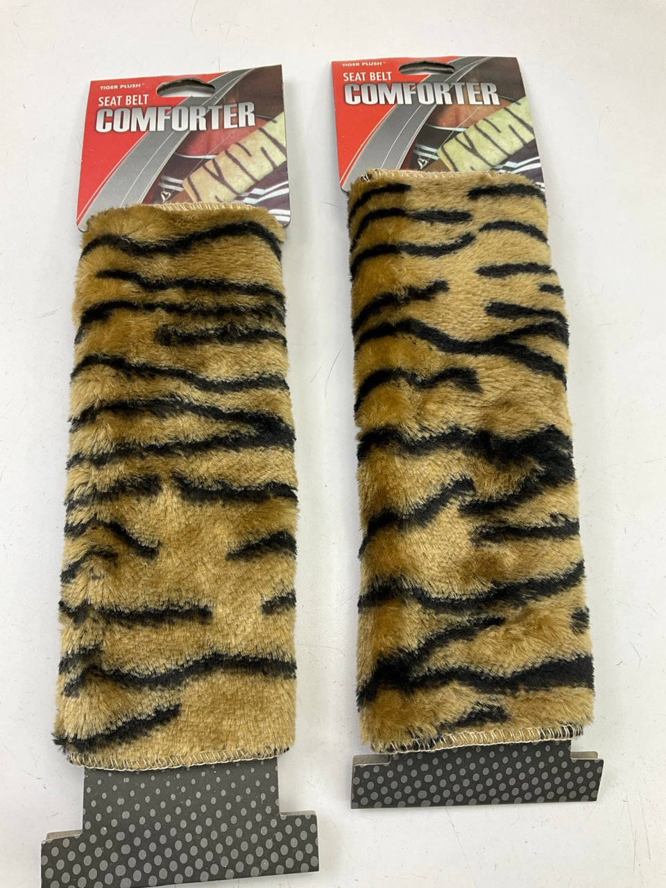 Allison 54-1240 Seat Belt Padded Comfort Covers, PAIR, Tiger Pattern