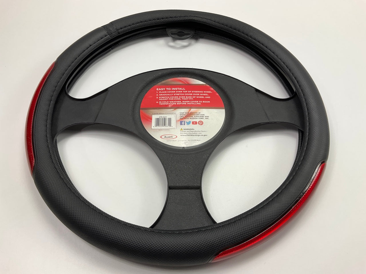 Allison 95-0631 Gel-Grip Non-slip Steering Wheel Cover, Universal Fitment