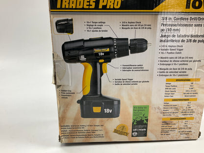 Alltrade 836710 Cordless Drill - 18V 1 Speed, With Battery & Charger