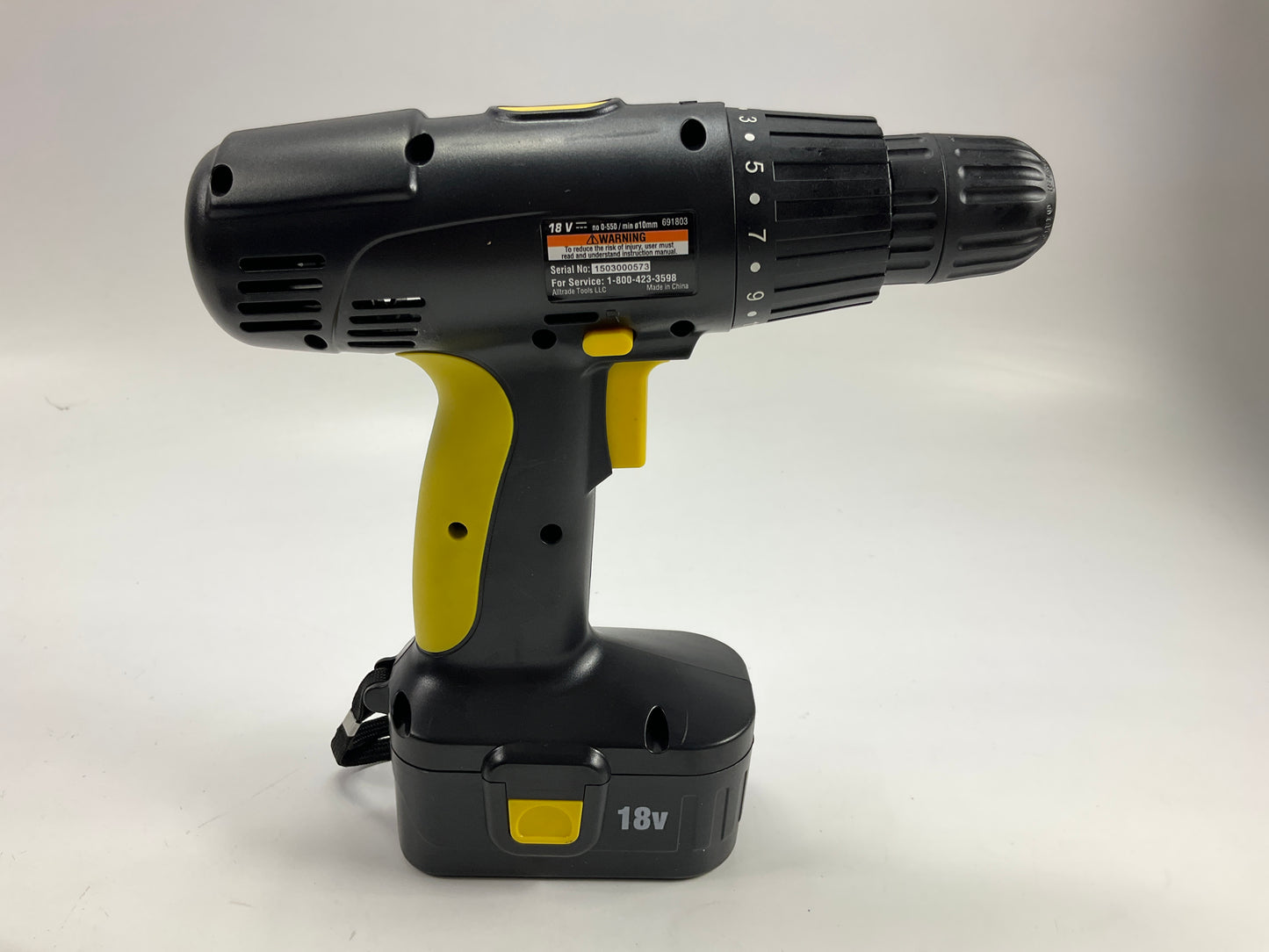 Alltrade 836710 Cordless Drill - 18V 1 Speed, With Battery & Charger