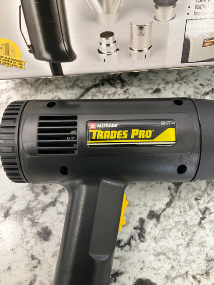Tradespro 836717 1500 Watt Heat Gun Heatgun With 4 Nozzle Adapters