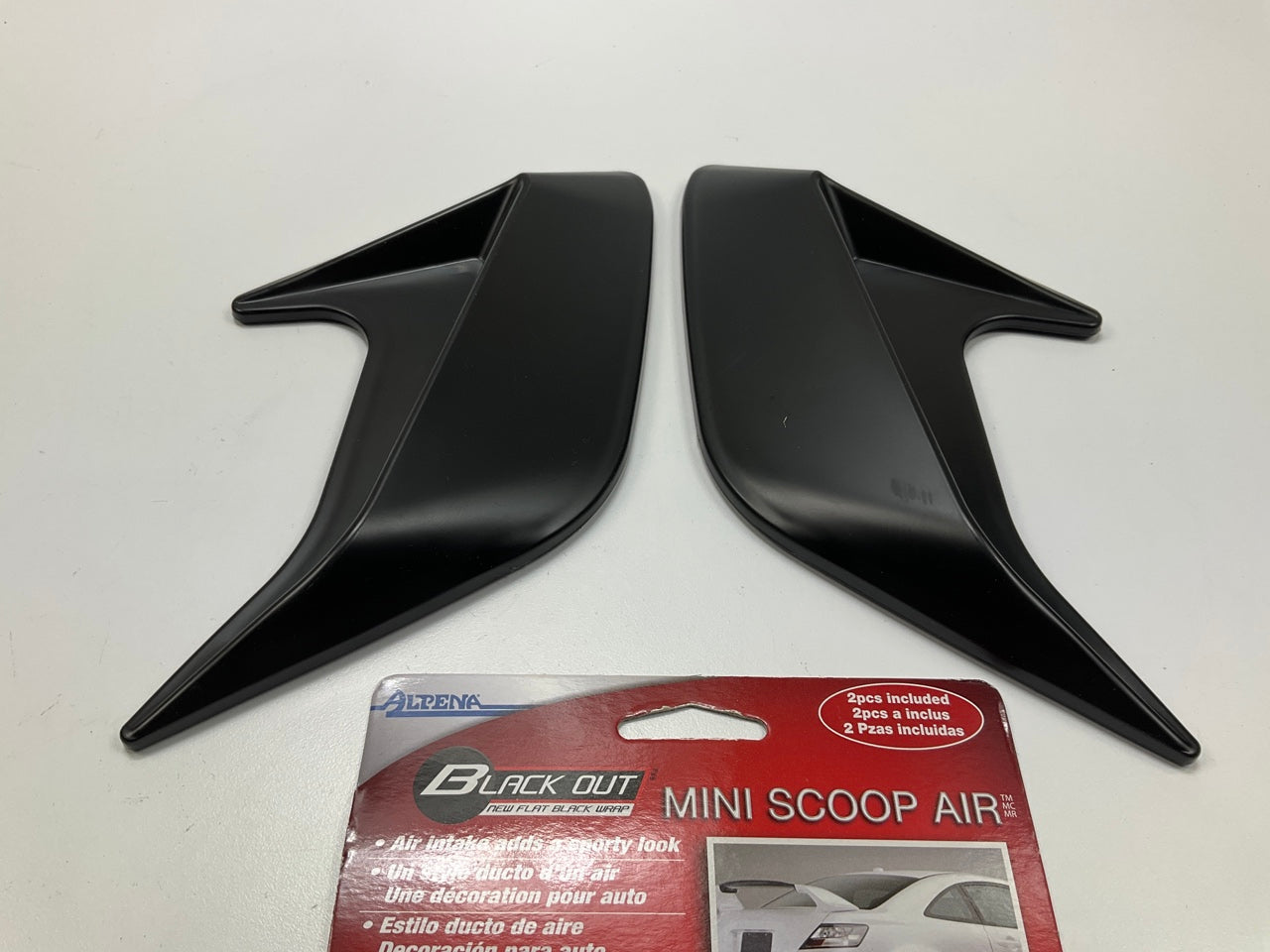 Alpena 28509 Self-Adhesive Black Out Side Fender Vent Mini Air Scoop - 2 Pieces
