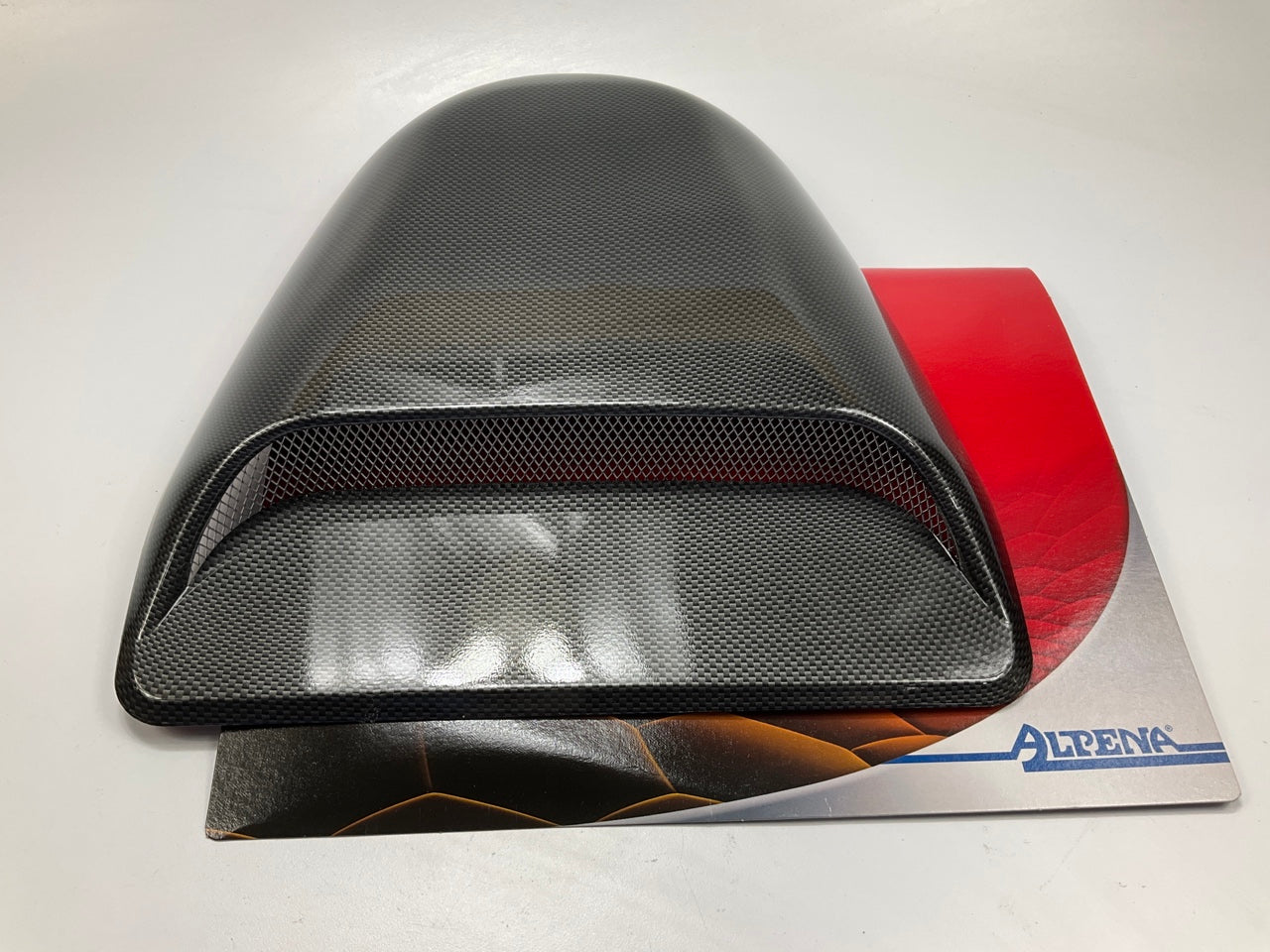 Alpena 28513 Decorative Carbon Fiber Tunnel Hood Scoop - 15.5'' X 14'' X 2''