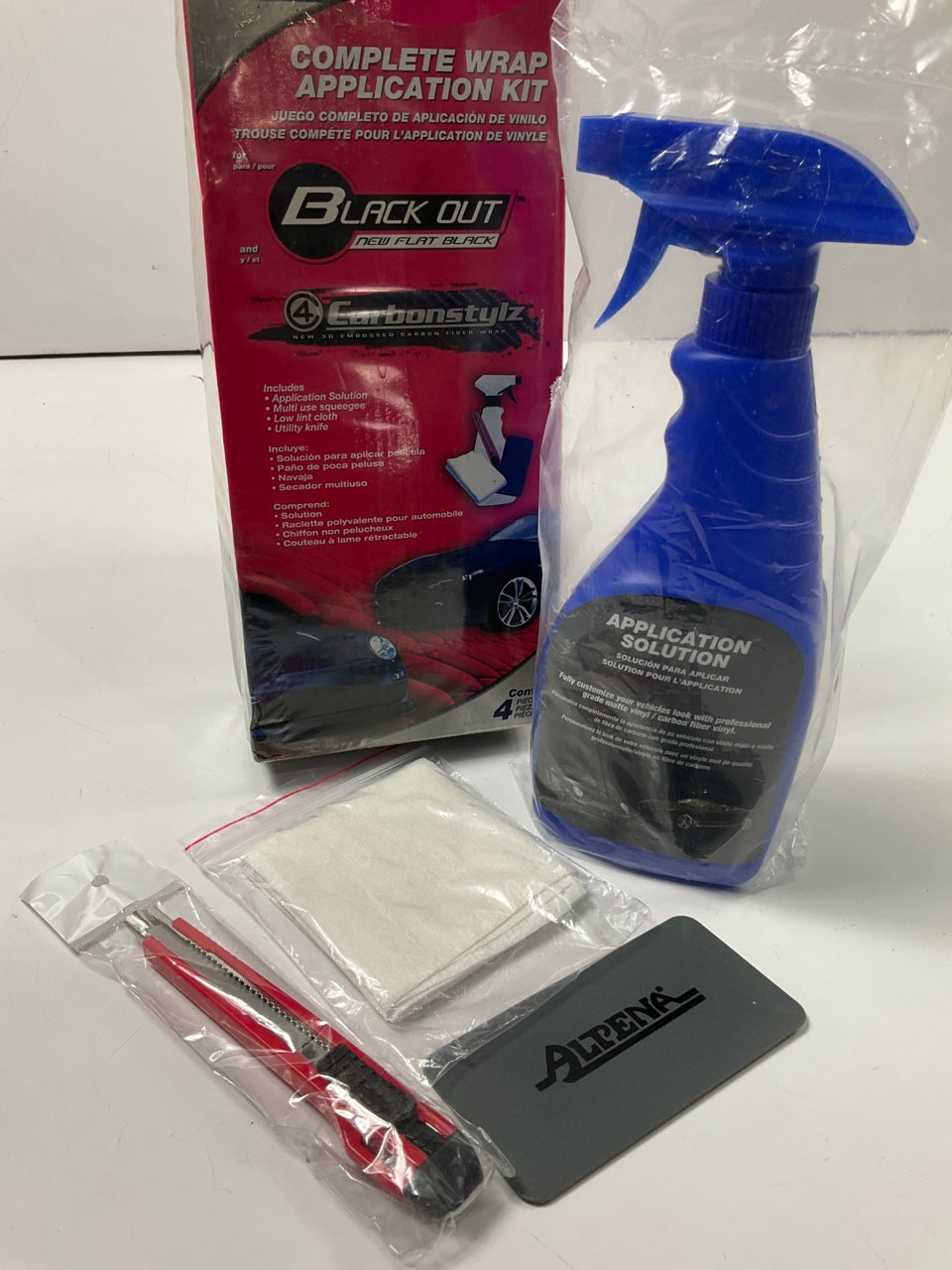 Alpena 29003 BLACK OUT NEW FLAT BLACK Complete Wrap Application Kit
