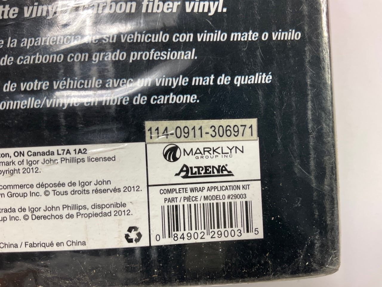 Alpena 29003 BLACK OUT NEW FLAT BLACK Complete Wrap Application Kit