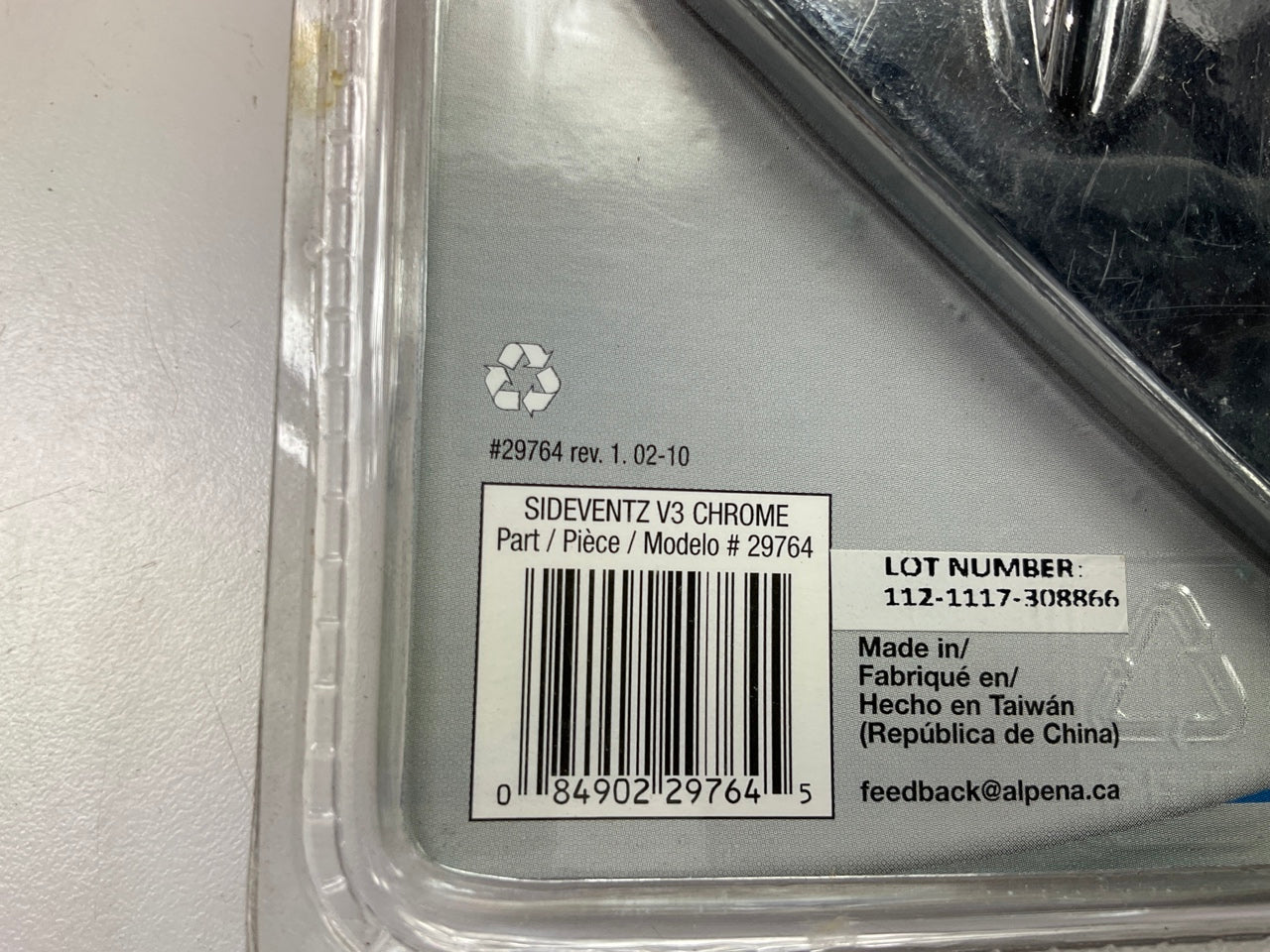 Alpena 29764 SET OF 2 - UNIVERSAL CHROME Side Ventz V3