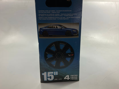 Alpena 58259 - 15'' VR Carbon Black Wheel Covers, 4 Piece Set