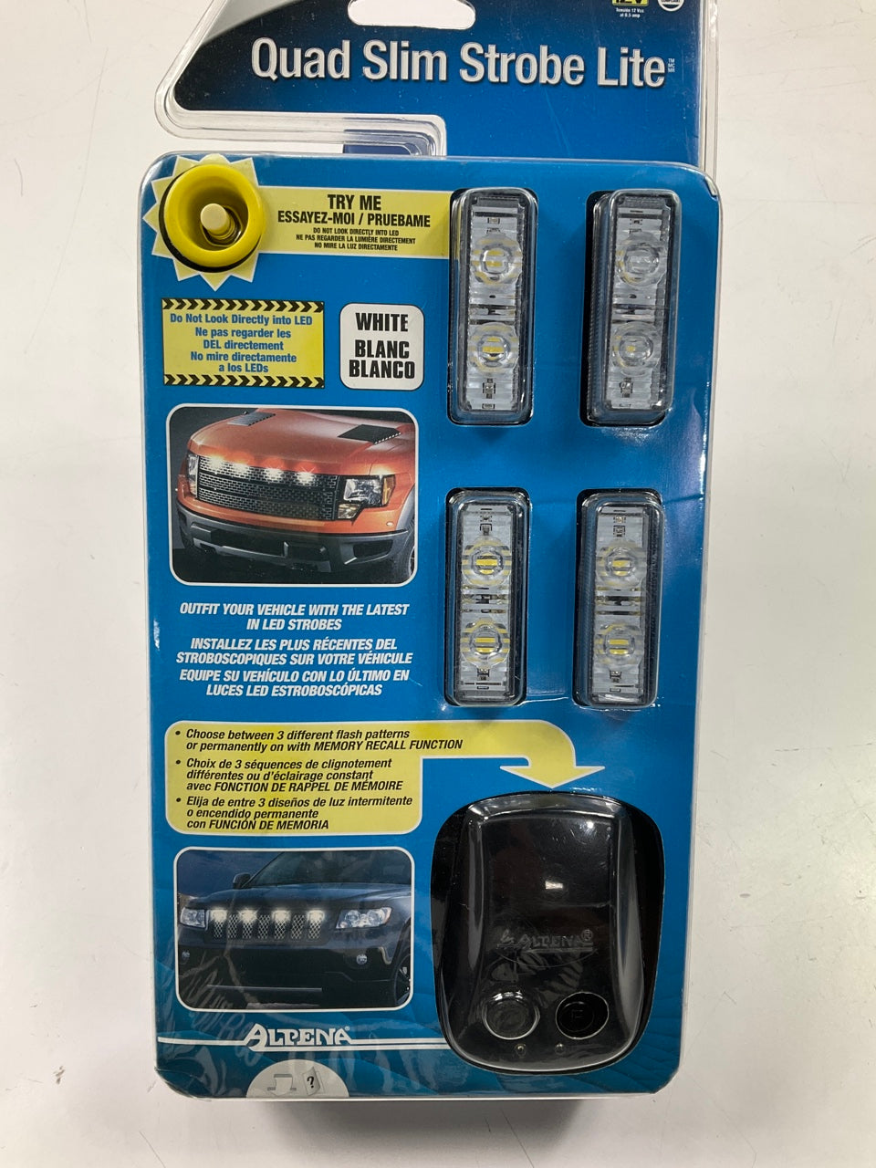 Alpena 70770 WHITE Quad Slim LED Strobe Lite Lights Kit, 4 Lights