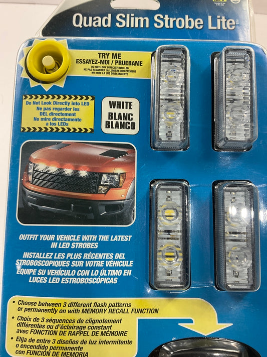 Alpena 70770 WHITE Quad Slim LED Strobe Lite Lights Kit, 4 Lights
