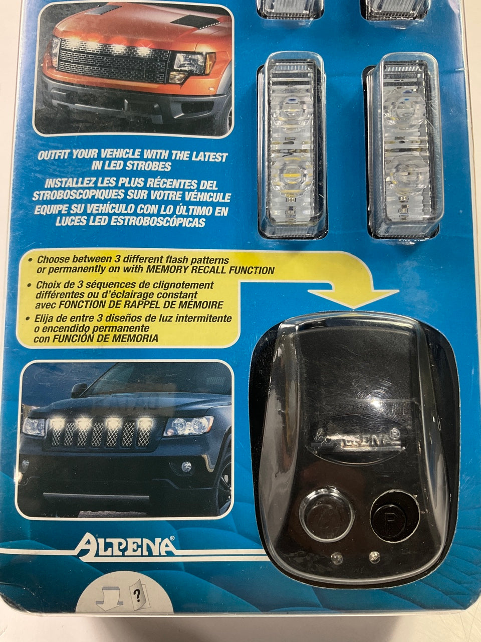 Alpena 70770 WHITE Quad Slim LED Strobe Lite Lights Kit, 4 Lights