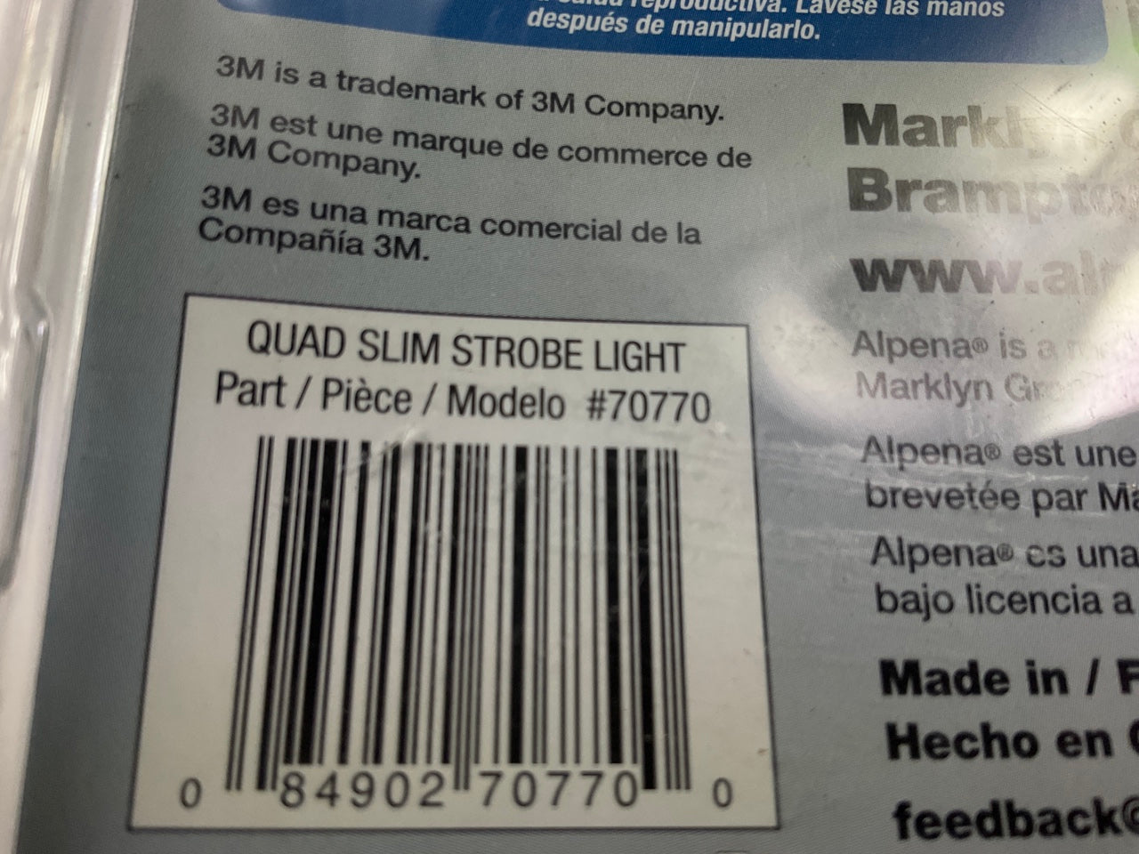 Alpena 70770 WHITE Quad Slim LED Strobe Lite Lights Kit, 4 Lights
