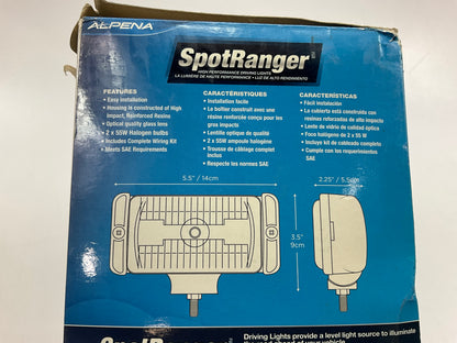 Alpena Spot Ranger High Performance Driving Lights Complete Halogen Light Kit