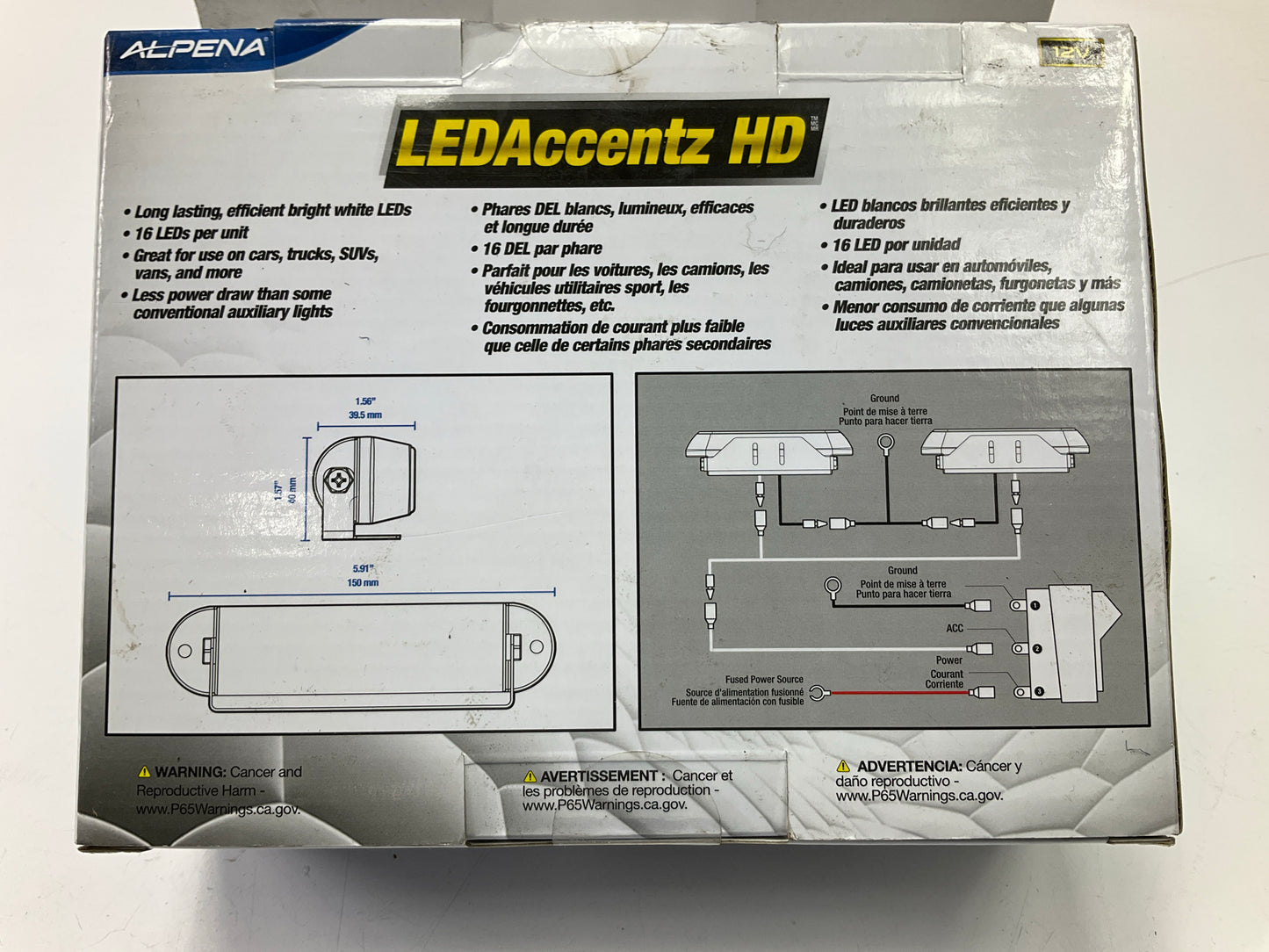 Alpena 71308 LEDAccentz HD - Plug And Play LED Driving / Fog Light Kit