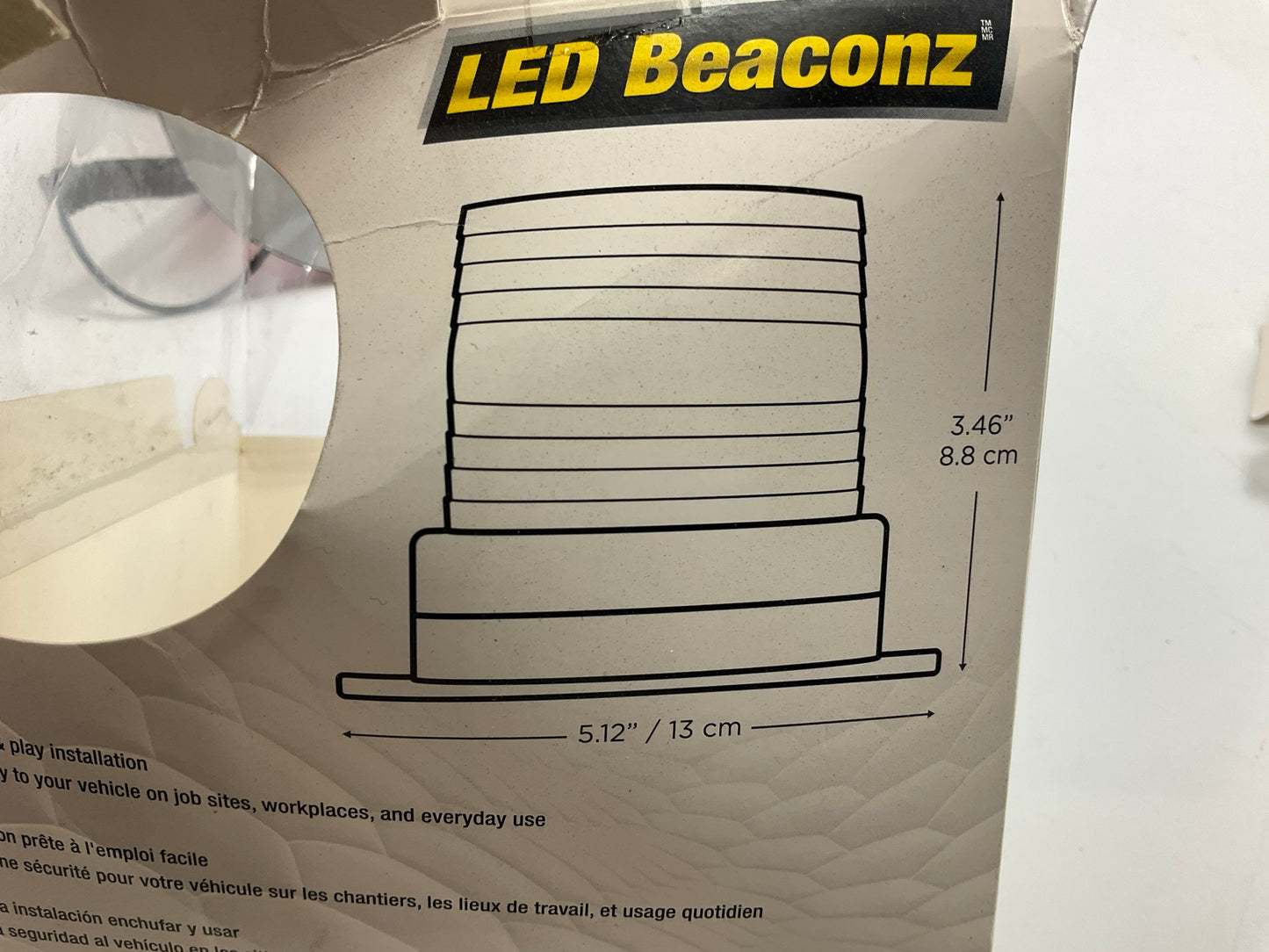 OPEN BOX - Alpena 71738 12V LED Magnetic Mount Strobe Safety Beacon Light Lamp